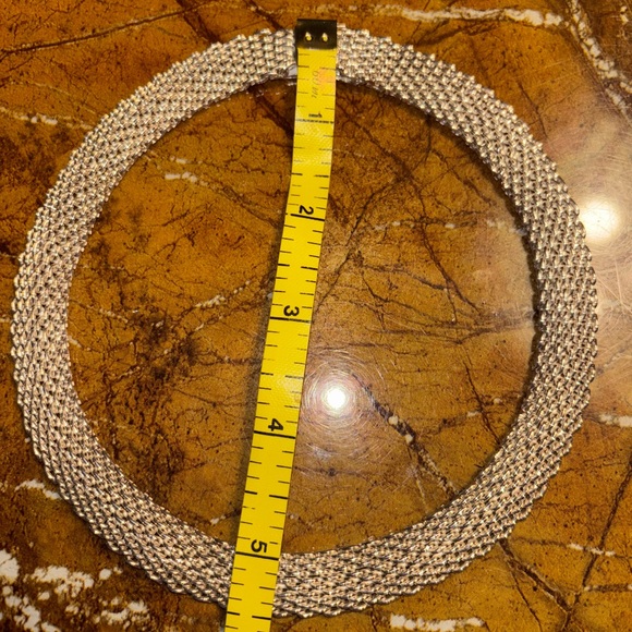 Tiffany & Co. Elegant 925 Sterling Silver Mesh Necklace - Picture 6 of 7